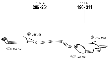 ARM(補修用マフラー) PEUGEOT