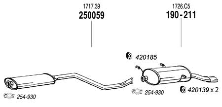 ARM(補修用マフラー) PEUGEOT