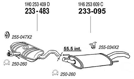 ARM(補修用マフラー) VOLKSWAGEN