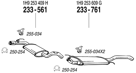 ARM(補修用マフラー) VOLKSWAGEN